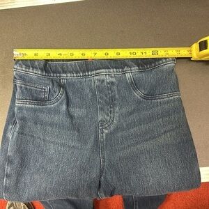 404.  SPANX women’s blue stretch jeggings with pockets size. M